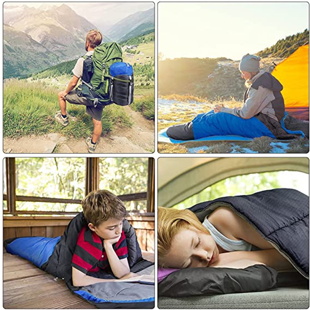 Kepooman Camping Accessories Backpacking Gear Sleeping Bags for Adults Kids & Toddler with Compression Sack for Cold Weather & Warm - Lightweight Equipment with Ultralight Compact Bag, Blue Kepooman Camping Accessories Backpacking Gear Sleeping Bags for Adults Kids & Toddler with Compression Sack for Cold Weather & Warm - Lightweight Equipment with Ultralight Compact Bag, Blue