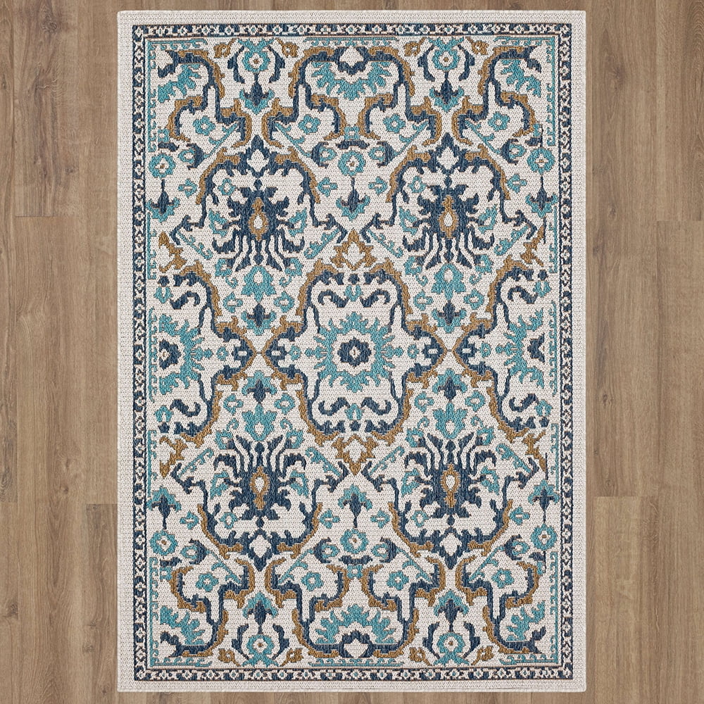 Mohawk Home Ravello Outdoor Area Rug, Blue, 4' x 5' 6"