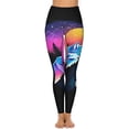 thumbnail image 2 of Wolf Galaxy Night Forest Leggings Legging Gym Gym Pants Gym Clothing Womens Leggings, 2 of 6