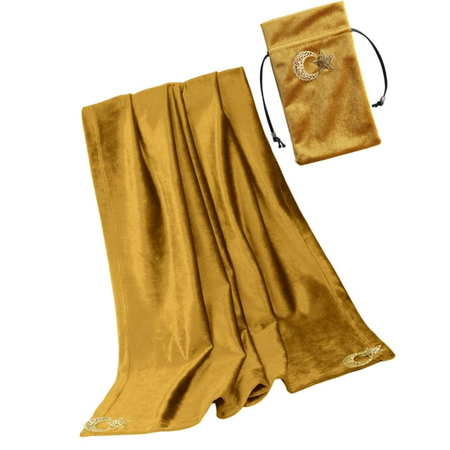 Mantel Altar, mantel adivinación con y estrella con bolsa de , 24.80x24.80 pulgadas Oro Baoblaze mantel de tarot