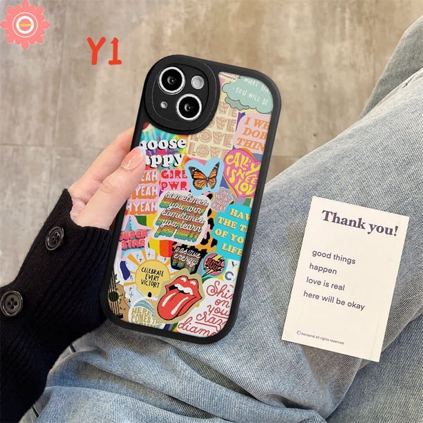 Redmi Note 11 10 8 9 9Pro 9s 10s 10Pro 11s 11Pro + 8Pro 10 9T 10C 9 10A 9A 9C POCO M3 X3 NFC Pro Mi 12 11 Lite 11T Ins Etiqueta Engomada De La Marca De Moda Suave Carta De Mariposa Estuche Gao Jiahui unisex