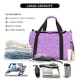 thumbnail image 5 of Honeii Lilac Glittering Print Gym Bag,Carry on Weekender Overnight Bag, Travel Duffel Bags, Personal Item Travel Bag,Tote Bag,Workout Dance Bag, 5 of 7