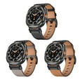 thumbnail image 5 of Leather Band Strap Replacement for Samsung Galaxy Watch Ultra, Rugged Exquisite Leather Business Bands Stainless Steel Buckle Wristband for Galaxy Watch Ultra 47mm Smartwatch, 5 of 11