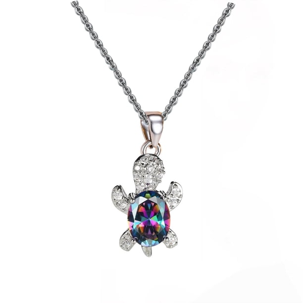 Collar con colgante de tortuga para niños, joyería europea y para mujer, regalo de joyería, un collar