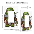 thumbnail image 3 of Fotbe Fishing Gnome Print Duplex Receptacle Wall Plate, 1-Gang 5.0" x3.0" Wall Outlet Covers, Dual Outlet Faceplates Covers, Color-matched Screws Included-Style U, 3 of 6