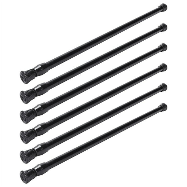 6X Varilla de Tensión Telescópica para Ventana de Baño Telescópica con Barra de Cortina Cargada con Resorte, 40-70 cm