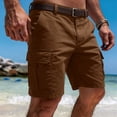 thumbnail image 2 of VV AVEORS Cargo Shorts For Men Stretch Ripstop Walking Shorts Multi Pockets Casual Athletic Work Hiking Short Pants Big And Tall Brown 2XL, 2 of 5