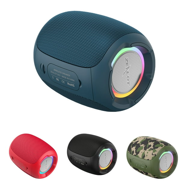 sonido ZEALOT S53 Altavoz inalámbrico portátil con tecnología BT 5.0 Altavoces impermeables IPX6 Serie TWS Escena estéreo Sonido de alta fidelidad Unidad flash USB AUX Tarjeta TF Tiempo de reproducció