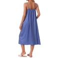thumbnail image 3 of INSPIRE CHIC Women's Nightgowns Stripe Loungewear Long Nightshirts Adjustable Strap Camisole Sleepshirt Pajama Dresss XL Blue, 3 of 6