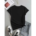 thumbnail image 2 of Camisetas con diseño gráfico para mujer, playera corta, clásico, estética, ropa de verano de los 90T-Shirt with Colorful Butterfly & Heart Graphic Print, Short Sleeve Crew Neck Pullover Top for All, 2 of 7