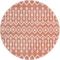 thumbnail image 1 of Unique Loom Bohemian Trellis Tribal Area Rug 3' x 3' Round Pink/Ivory, 1 of 1