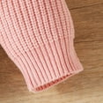 thumbnail image 6 of Gubotare Baby Sweaters for Girl Baby Girl Cable Knit Sweater Long Sleeve Boho Floral Embroidery Oversized Sweatshirt Warm Fall Winter Clothes Size 0 6 Months (Pink,0-6 Months), 6 of 6