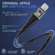 thumbnail image 5 of Cable USB de carga rápida para teléfono móvil, Cable de datos de 2m y 6 pies, 2.4A, para iPhone 11, 12, 13 Pro, X, XS Max, 6, 7, 8 Plus, SE, iPad, 5 of 5