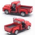 thumbnail image 4 of Decoración vintage de camioneta roja de metal rojo a escala 1:32, modelo de camioneta, decoración navideña para escritorio y estantería., 4 of 8