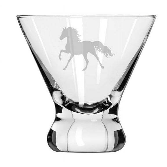 8 oz Stemless Martini Cocktail Glass Cosmopolitan Margarita Horse