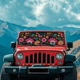 thumbnail image 3 of Uorisanigo Car Sun Shade Colorful Flowers Windshield Sunshade Heat Shield Sunshade for Jeep Wrangler JL JLU 2018-2025 & Jeep Gladiator(JT) 2020-2025 Sun Visor Mat Accessories for Interior, 3 of 7