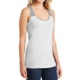 thumbnail image 4 of Mafoose Women's Juniors Varsity Tank White/ Heathered Nickel X-Small, 4 of 4