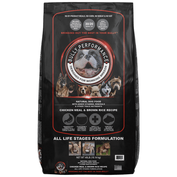 Bully Performance All Life Stage Dry Dog Food 40lb