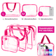 thumbnail image 3 of Juego de bolsas de maquillaje cosmético de 3 uds., PVC transparente impermeable con asa de cremallera, bolsa de equipaje de viaje portátil Xemadio 2035583-2, 3 of 8