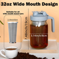 thumbnail image 3 of Cafetière à Infusion Froide 32Oz Pichet à Infusion Froide avec Filtre Super Dense en Acier Inoxydable pour Infusion Glacée, 3 of 6