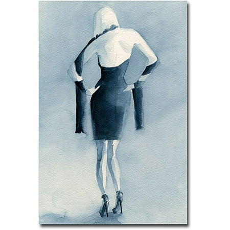 Trademark Fine Art Blue Dress Back Canvas Art By Beverly