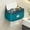 Blue #2, variant on No-Drill Wall Mount Toilet Paper Holder Box | Abs Plastic Waterproof Tissue Dispenser with Storage Shelf | Holds 20Kg | White, Pink, Blue, Green, Beige | 8.66X6.1X5.31 Inches