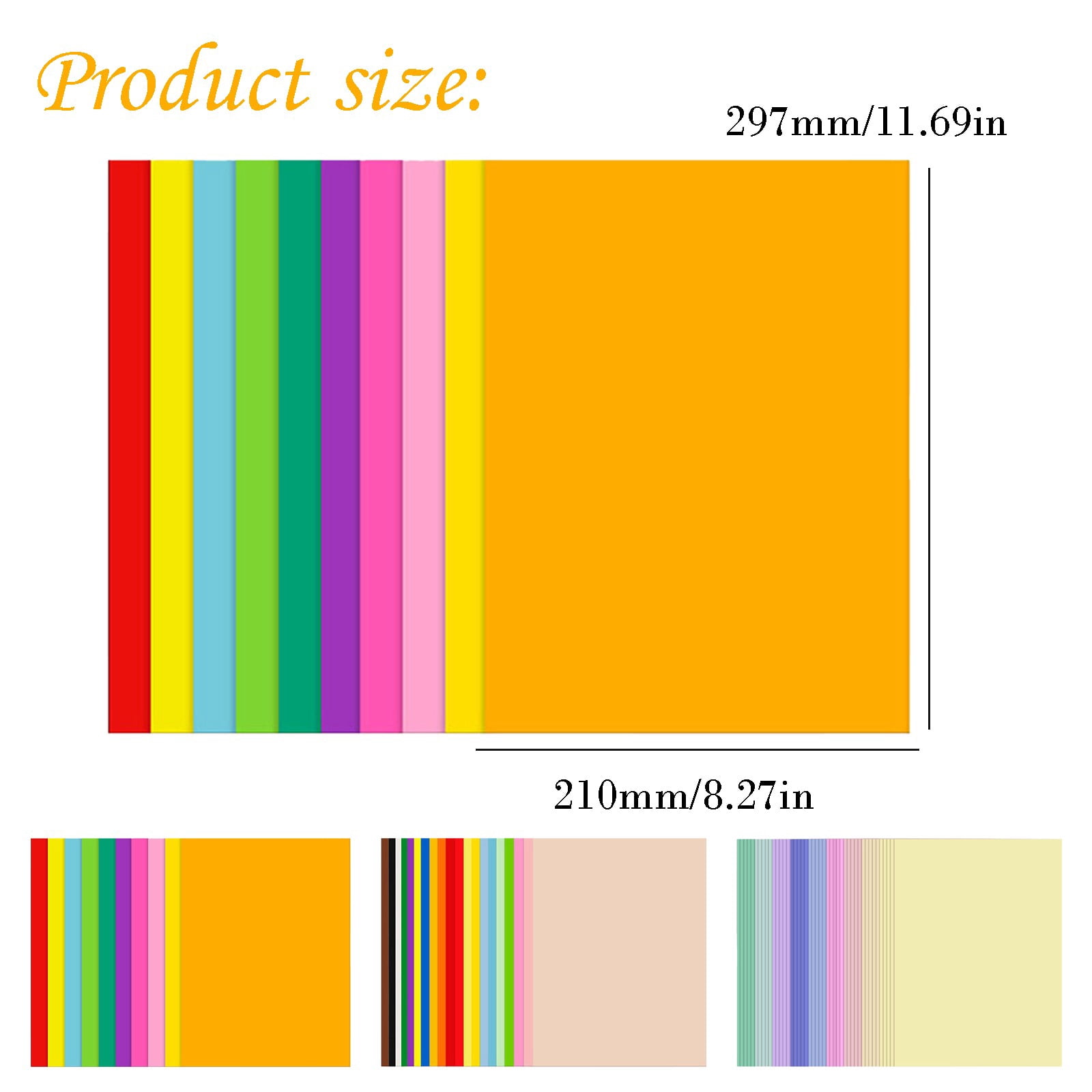 100Sheets Construction Paper,Neon Poster Board,Assorted Colors Construction Paper Card Stock Printer Paper for PrintingCardstock Paper,Color Paper for Diy Crafts(C)