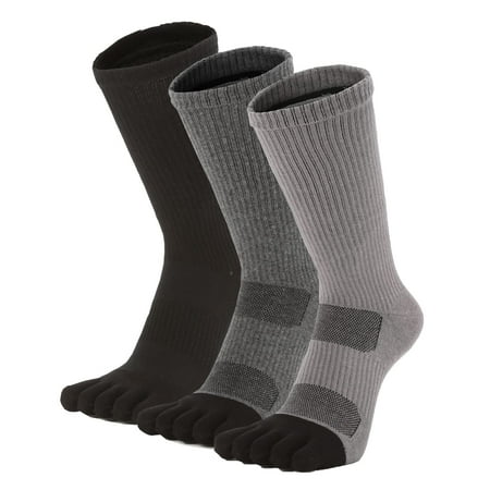 

Men s Five Finger Toe Socks Cotton Crew Casual Athletic Running