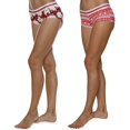 thumbnail image 2 of Secret Santa Womens Hipster Panties 2 Pk Holiday Underwear Briefs, Red, Size: Large, 2 of 5