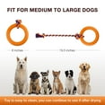 thumbnail image 4 of Juguete de cuerda para perros con anillo, cuerda indestructible, anillo de juguete para perros, juguetes interactivos para masticar de goma para mascotas pequeñas y agresivas, (L), 4 of 5