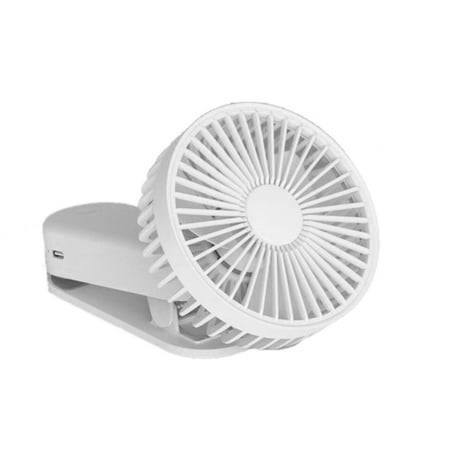 

USB Desk Fan for Baby Stroller Crib Car Seat Home Office-White