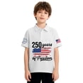 thumbnail image 5 of CCRFTGI 4th of July Pique Polo Shirts for Boys Girls Patriotic 250 Anniversary USA Flag Quick Dry School Uniform Shirts for Kids Summer Lapel Collar T Shirt Short Sleeve Shirt White 5-6 Years, 5 of 7