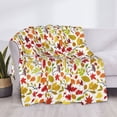 thumbnail image 3 of Honeii Colorful Leaves print throw blanket, crafted from cozy cotton flannel, offers versatile home decor as a bedding suitable for all seasons.-50"x40", 3 of 6