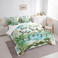 thumbnail image 3 of Homewish Rustic Mallard Duck 7-Piece Bedding Comforter Set,Country Plant River King Bedding Sets,Green White Brown Bed Sheets For Girls Boys,Breathable Home Decor Reversible, 3 of 8