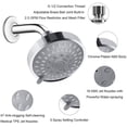 thumbnail image 2 of HAHADAXA 4-Inch Rainfall High Pressure Shower Head Fixed Mount Luxury Spa Showerhead Adjustable Brass Swivel Joint 5 Spray Settings Fits Most Shower Arm, 2.5 GPM Flow Restrictor and Filter, P, 2 of 7