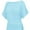 Aqua, variant on Women's Solid Short Sleeve Boat Neck Dolman Top with Side Shirring Trendy Casual Loose Fit T-Shirt