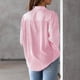 thumbnail image 5 of Blusas con estampado de botones y cuello vuelto de manga larga a la moda informal para mujer Pompotops  FGAJ21310, 5 of 6