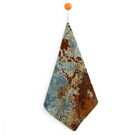 

Autua Rusted Surface Blue Sky Brown and White Pattern Hand Towels Ultra-Fine Fiber Kitchen and Bathroom Use Set of 2 11.8x11.8in 4pcs