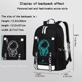 thumbnail image 3 of Mochila Luminosa Con Estampado De Dibujos Animados Casual, Mochila Escolar De Gran Capacidad, Mochila De Viaje, 3 of 4
