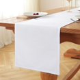 thumbnail image 1 of SHIQI-White Table Runners 36 Inches Long for Home Decor, Linen Textured Rustic Farmhouse Table Runner, Small Short Boho Coffee Table Runner, 13x36 Inches, White, 1 of 4