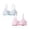 Pink 1PCS & Light Blue 1PCS, variant on CAIXIA 4 Pack Training Bras for Girls Vest Stretch Straps Crop Seamless Cami Sports Bralettes Bra for Teens