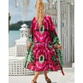 thumbnail image 4 of EDOLYNSA Tie-dye Kimono Cover-up for Women Open Front Summer Cardigan Long Sleeve Bathing Suit Coverups, 4 of 7