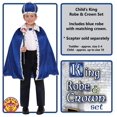 thumbnail image 4 of Royal Blue King Robe and Crown Child Costume, 4 of 4