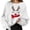 White-2, variant on Christmas Sweatshirt for Men Women Long Sleeve Crewneck Loose Casual Funny Reindeer Face Graphic Sweatshirts Pullover Tops