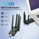 thumbnail image 2 of Adaptador USB AX900 WiFi6 2,4 G+5 GHz, Bluetooth 5.4, Dongle WiFi, 4 Antenas, Receptor de Tarjeta Inalámbrica -MIMO para PC/Portátil., 2 of 10