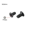 thumbnail image 2 of Uxcell M3 x 6mm Phillips Screw Fastener Black Zinc Plated 500 Pack, 2 of 5