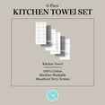 thumbnail image 6 of Martha Stewart Modern Waffle Kitchen Towel Set 6-Pack, Grey, 16"x28", 6 of 10