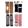 thumbnail image 2 of Super Soft Warm Cute Animal Non-Slip Fuzzy Crew Winter Socks - 4 Pairs - Assortment F, 2 of 3