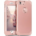 thumbnail image 1 of Étui pour iPhone 6S Plus et iPhone 6 Plus 5.5 Pouces, 3 en 1 Hybride Dur PC Silicone Souple Pare-Chocs Robuste Antichoc Protection Complète pour iPhone 6 Plus / 6S Plus, Or Rose, 1 of 8