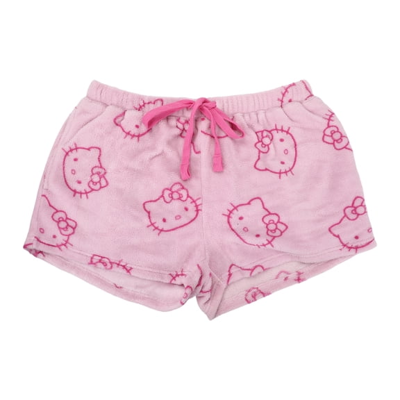 Hello Kitty All-Over Print Women's Plush Shorts -Large